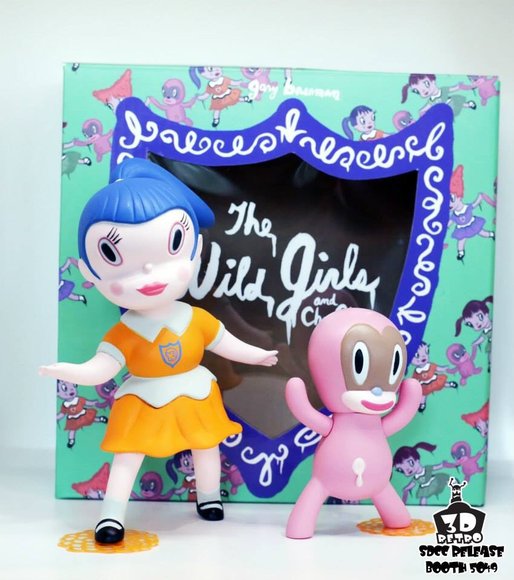 Wild Girls ‘Beverly’ OG Edition figure by Gary Baseman, produced by 3D Retro. Packaging.
