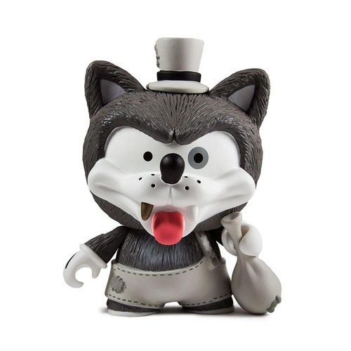 Willy the Wolf figure by Shiffa, produced by Kidrobot. Front view.