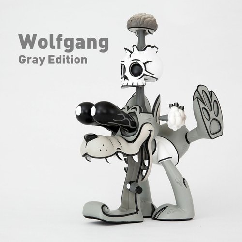 Wolfgang Gray Edition figure by Joe Ledbetter, produced by Bigshot Toyworks. Front view.