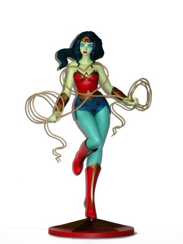 Wonder Woman Art Figure figure by Tara Mcpherson, produced by Kidrobot. Front view.