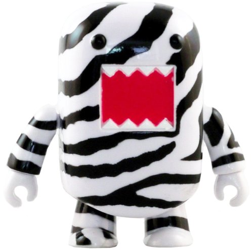 Zebra Stripes Domo Qee figure by Dark Horse Comics, produced by Toy2R. Front view.