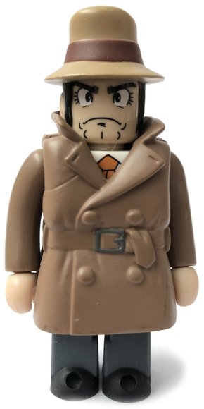 Zenigata Inspector figure by Monkey Punch, produced by Medicom Toy. Front view.