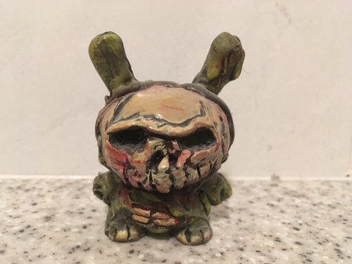 Zombie Dunny figure by Riot68, produced by Self Produced. Front view.