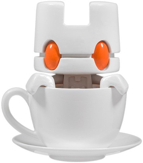 ZX TEA - White Edition figure by Matt Jones (Lunartik), produced by Lunartik Ltd. Front view.