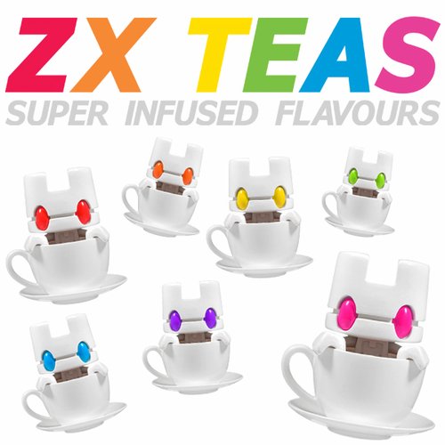 ZX TEA - White Edition figure by Matt Jones (Lunartik), produced by Lunartik Ltd. Front view.